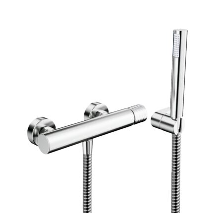 Grifo monomando HELIOS para ducha con colgador orientable.