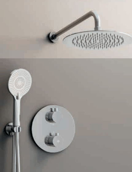 Kit empotrable termostático ROUND para ducha